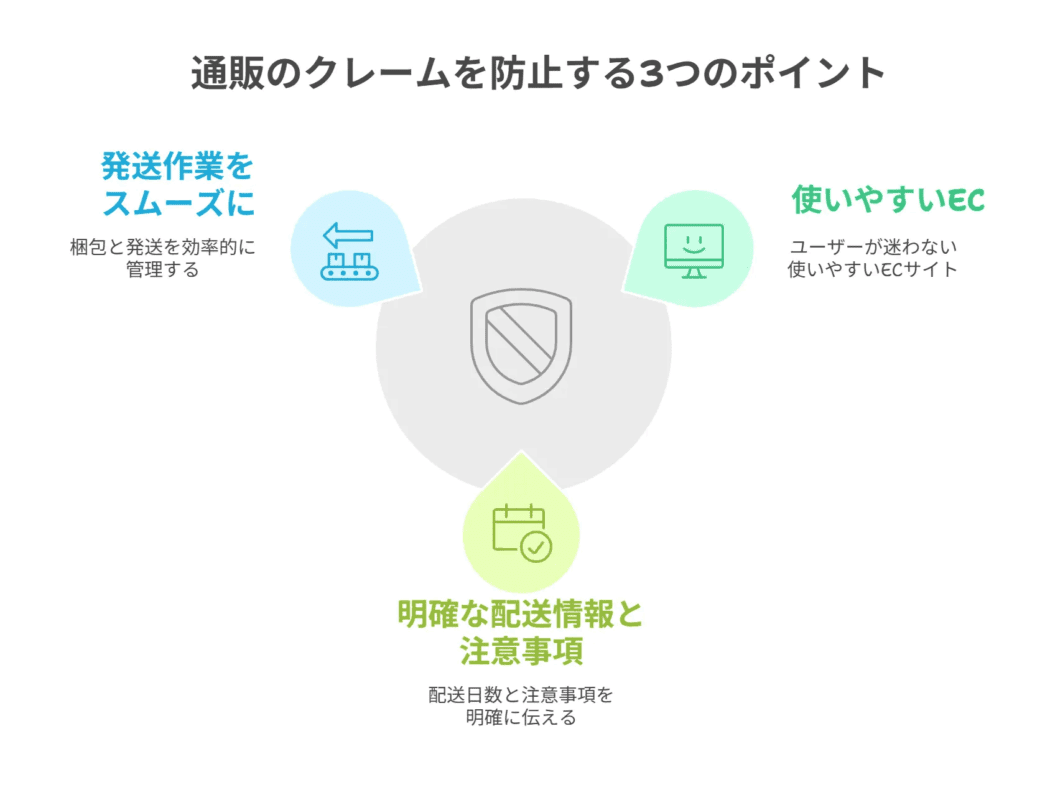 通販のクレームを防止する3つのポイント