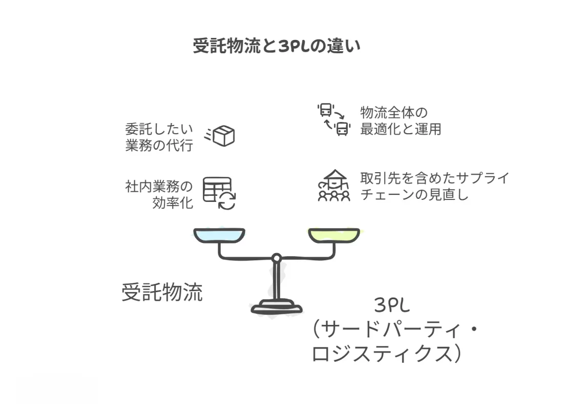 受託物流と3PLの違い